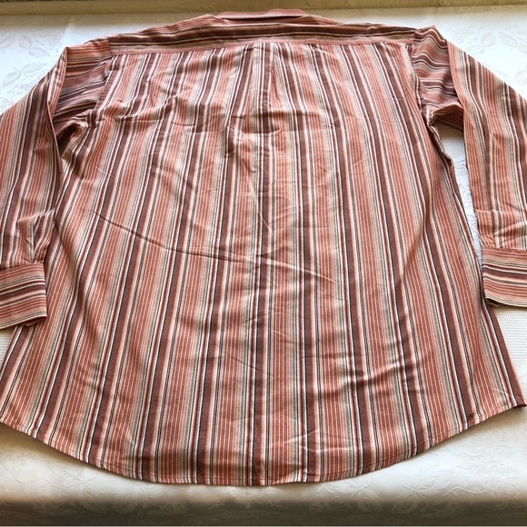 Empra Brown Stripes Western Style Shirt Men’s Size XL Long Sleeves Button-Down - Picture 14 of 15